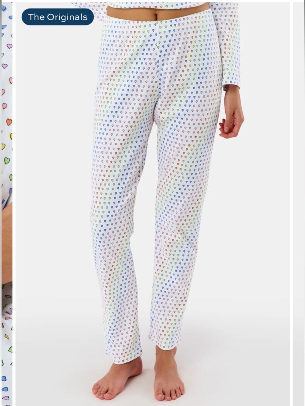 ROLLER RABBIT Disco Hearts Pajama Pants Cotton Multicolor Rainbow XS